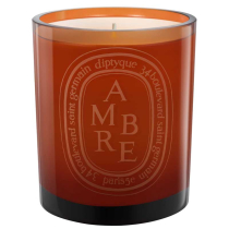 Diptyque Ambre (Amber) Colored Glass Candle