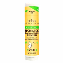 Babo Botanicals Fragrance-Free Clear Zinc Sport Stick SPF 30