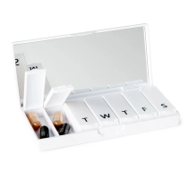 Port and Polish Weekly Seven Day Pill Box - Crisp White