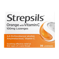 Strepsils Orange with Vitamin C 100 mg Lozenges